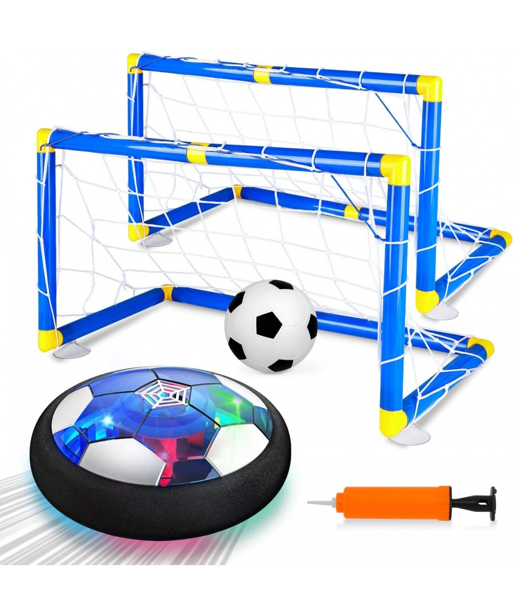 Hover Ball Set with 2 Goals USB Rechargeable with LED Light and Inflatable Soccer Ball Air Floating Soccer with Safe Bumper f...