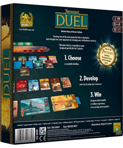 7 Wonders Duel Board Game (BASE GAME) | Board Game for 2 Players | Strategy Board Game | Civilization Board Game | Fun Board ...