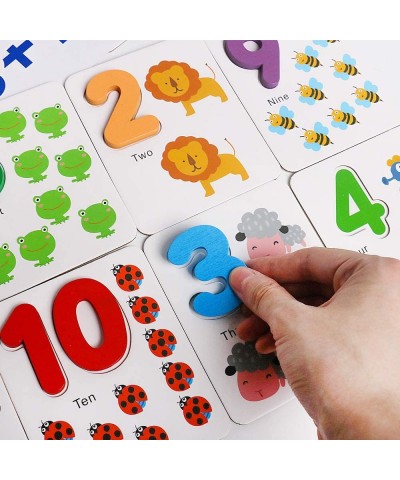 Math Flash Cards Multiplication Flash Cards Wooden Number Matching Puzzle Counting Sticks Basic Addition and Subtraction Lear...