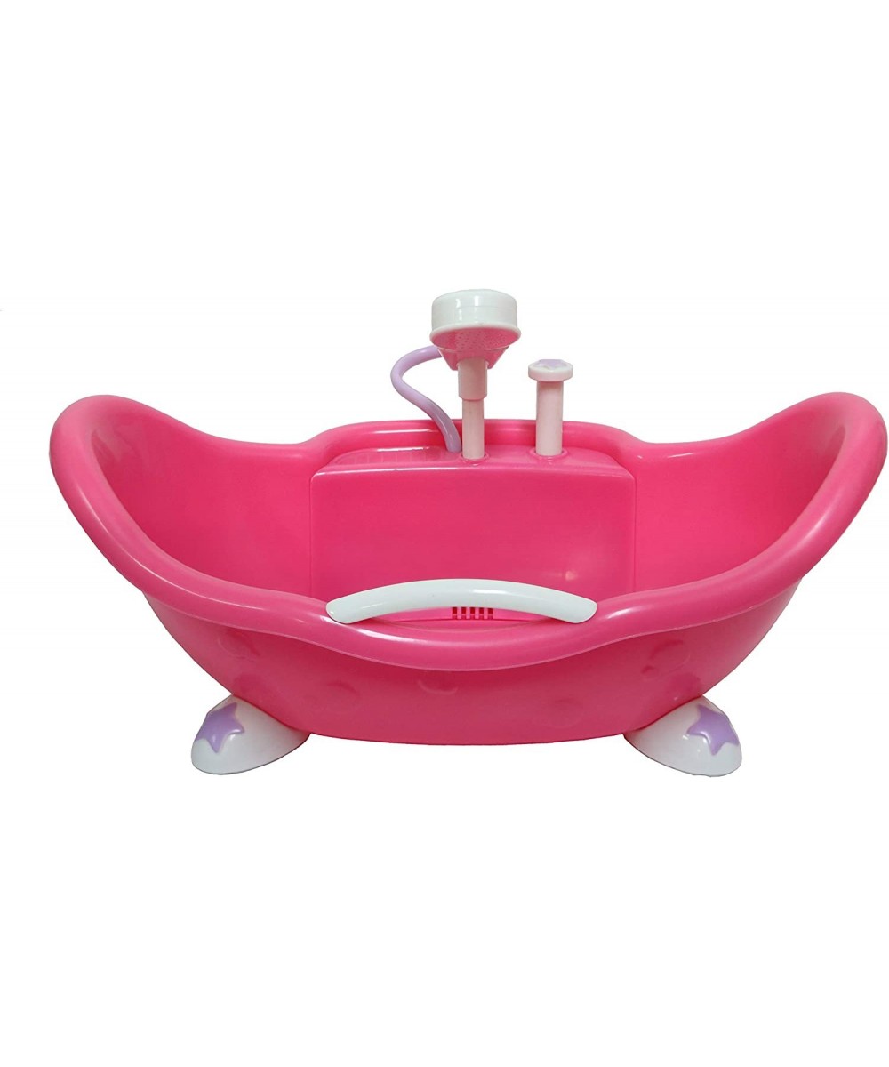 Adorable Lil' Cutesies Bathtub with Shower Fits Most Dolls Up to 10" Pink $26.07 Bathtub Toys