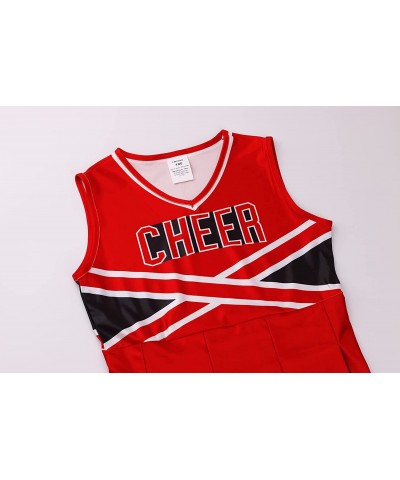 Cheerleader Costume for Girls Cheerleading Uniform Outfit with Poms Fancy Dress Halloween Party Birthday Gift 3-10Y $40.28 Ki...