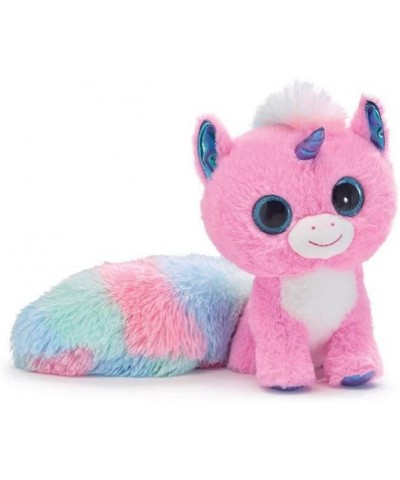 burton + BURTON 9741075 Pink Unicorn with Long Rainbow Fur Tail Plush Toy 15-inch Depth $37.36 Plush Figure Toys