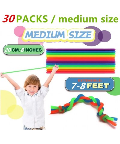 30 Packs Monkey Noodles Stretch String Stress Relief Physical Exercise Size: 20 cm / 8inches Long Extend to More Than 9 feet ...