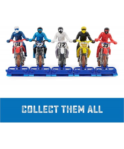 Supercross Authentic 5-Pack of 1:24 Scale Die-Cast Motorcycles with Rider Figure Toy Moto Bike for Kids and Collectors Ages 3...