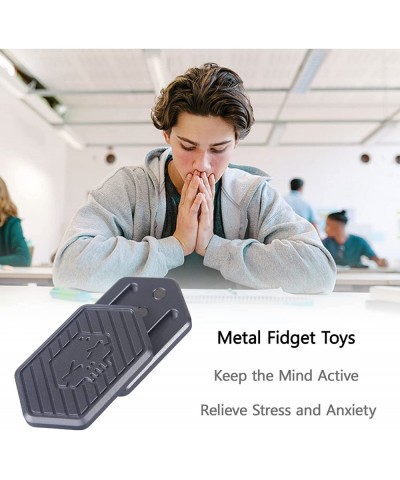 Fidget Slider Magnetic EDC Haptic Coin Metal Fidget Toys for Adults Stress Relief Toy - Grey $46.41 Fidget Toys