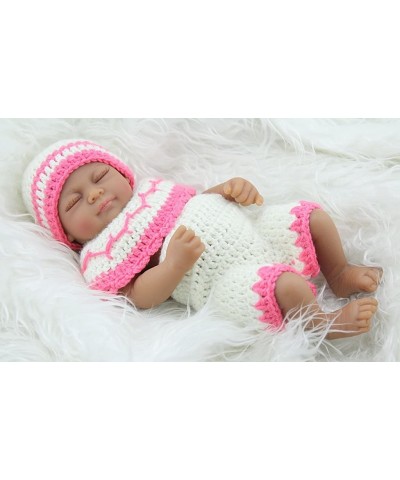 Mini 11" Black Cute Newborn African American Baby Dolls Silicone Vinyl Full Body Washable for Girl $44.15 Dolls