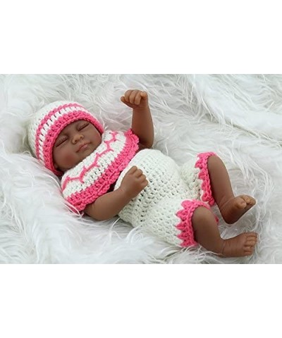 Mini 11" Black Cute Newborn African American Baby Dolls Silicone Vinyl Full Body Washable for Girl $44.15 Dolls