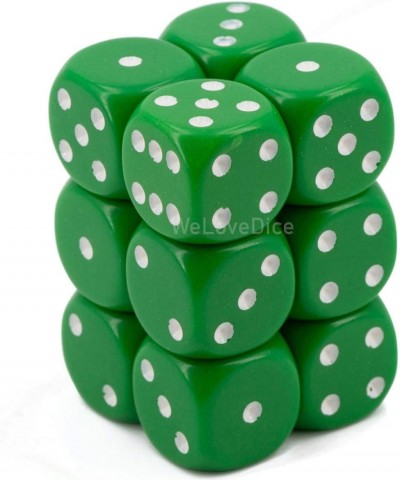 DND Dice Set-D&D Dice-16mm Opaque Green and White Plastic Polyhedral Dice Set-Dungeons and Dragons Dice Includes 12 Dice – D6...