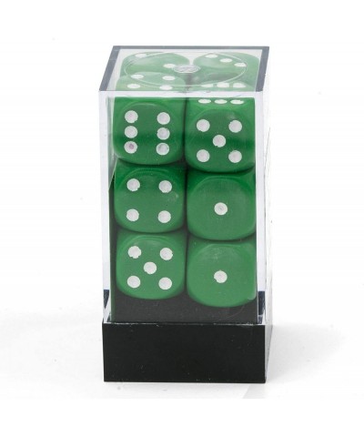 DND Dice Set-D&D Dice-16mm Opaque Green and White Plastic Polyhedral Dice Set-Dungeons and Dragons Dice Includes 12 Dice – D6...