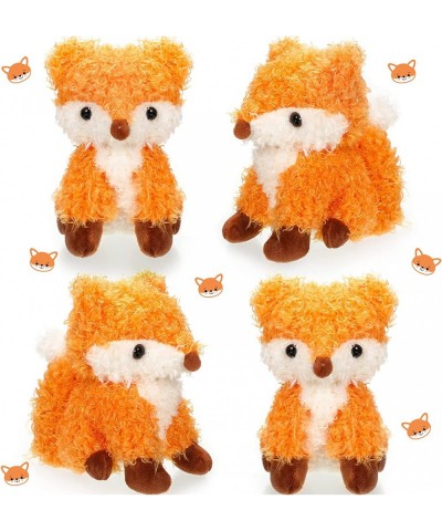 4 Pcs Fox Plush Stuffed Animal Stuffed Fox Toy Small Fox Baby Stuff Woodland Stuffed Fox Plush Toy for Nursery Home Bedroom D...