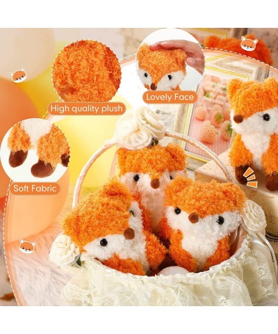 4 Pcs Fox Plush Stuffed Animal Stuffed Fox Toy Small Fox Baby Stuff Woodland Stuffed Fox Plush Toy for Nursery Home Bedroom D...