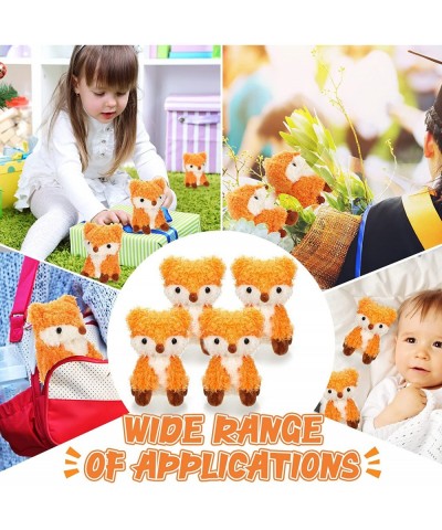 4 Pcs Fox Plush Stuffed Animal Stuffed Fox Toy Small Fox Baby Stuff Woodland Stuffed Fox Plush Toy for Nursery Home Bedroom D...