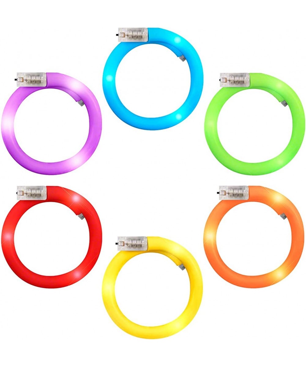 Assorted Fun Colors LED Flashing Tube Light Up Bracelets (Set of 6) $45.48 Kids' Dress-Up Accessories