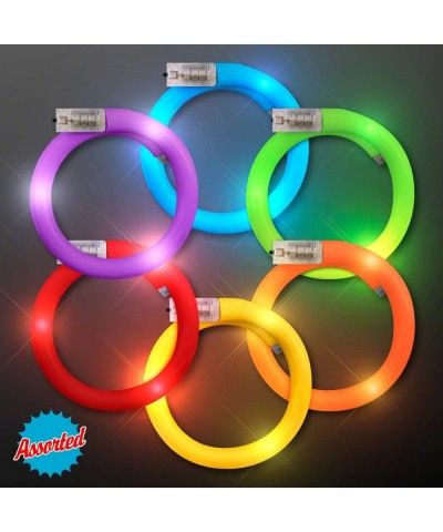 Assorted Fun Colors LED Flashing Tube Light Up Bracelets (Set of 6) $45.48 Kids' Dress-Up Accessories