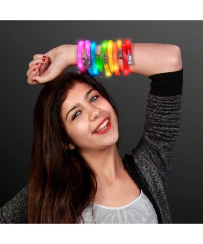 Assorted Fun Colors LED Flashing Tube Light Up Bracelets (Set of 6) $45.48 Kids' Dress-Up Accessories