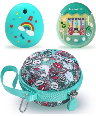 Carrying Case and Silicone Cover for Tamagotchi Pix Hard EVA Case Soft Skin Storage Bag for Tamagotchi Pix Virtual Pet Machin...