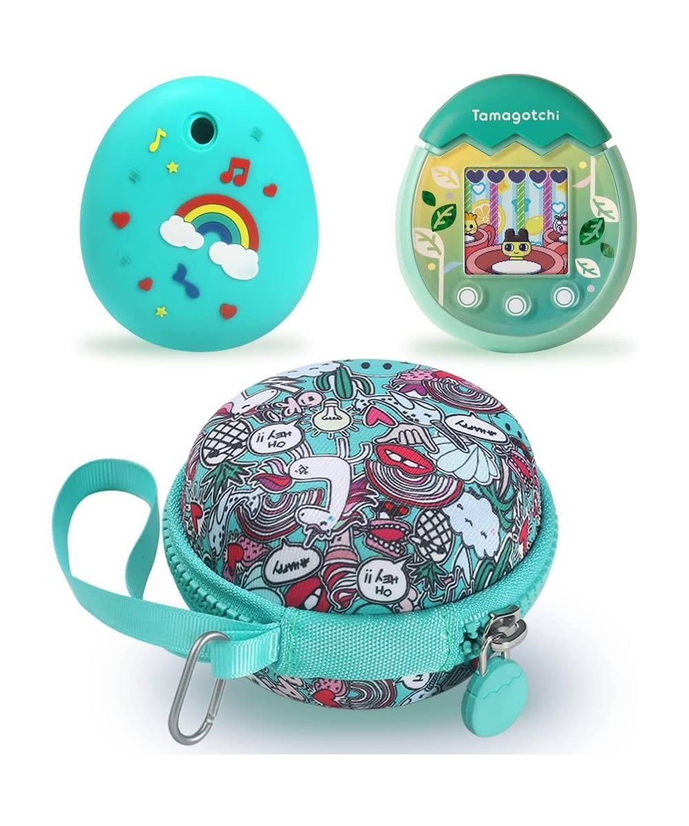 Carrying Case and Silicone Cover for Tamagotchi Pix Hard EVA Case Soft Skin Storage Bag for Tamagotchi Pix Virtual Pet Machin...