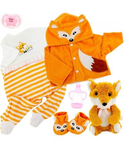 Reborn Baby Dolls 22 Inch Lifelike Realistic Newborn Dolls Reborn Baby Girl with Fox Set $95.24 Dolls