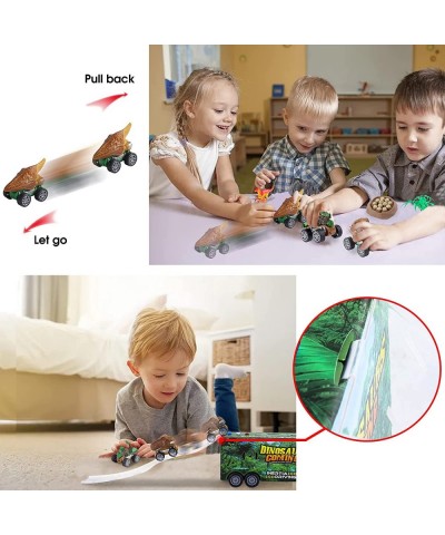 Dinosaur Toy Trucks Carrier for Kids Dinosaur Toys Set with Light Sound for Boys Girls Dinosaur Car Transporter Toy with Cars...