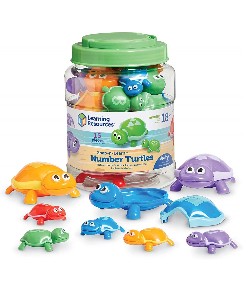 Number Turtles Set - 15 Pieces Ages 18+ months Fine Motor Toys for Toddlers Counting Toys for Toddlers Color & Sorting Toy Tu...