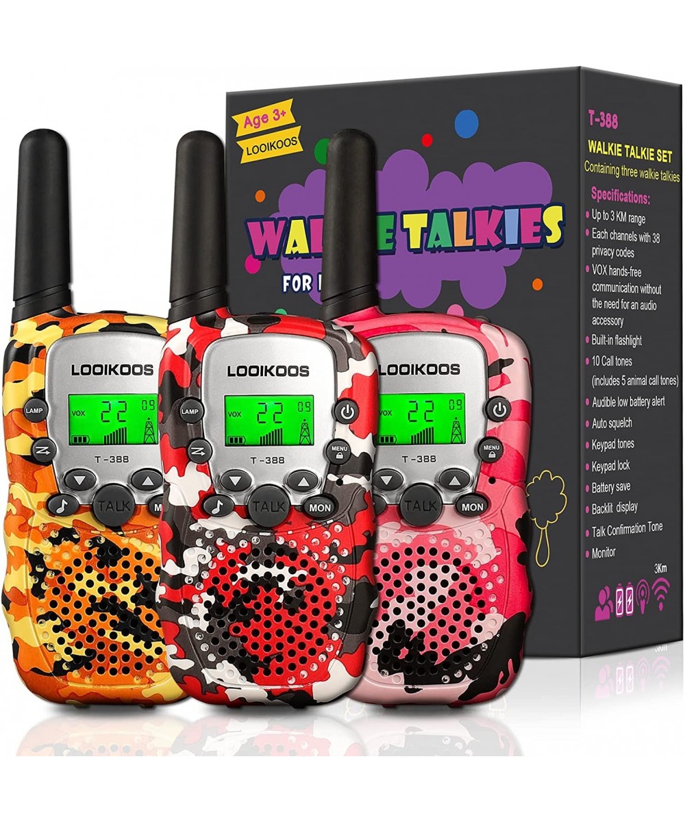 Walkie Talkies for Kids 3 KMs Long Range 2 Way Radio Toys for Boys and Girls Walky Talky Gifts 3 Pack $39.58 Kids' Walkie Tal...