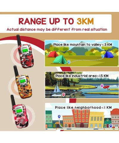 Walkie Talkies for Kids 3 KMs Long Range 2 Way Radio Toys for Boys and Girls Walky Talky Gifts 3 Pack $39.58 Kids' Walkie Tal...