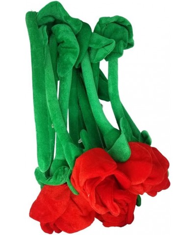 Plush Red Rose Flower Toy with Flexible and Bendable Stem - 32" Happy Kids Toy Great for VDay Love Bouquet Valentines Day Gif...