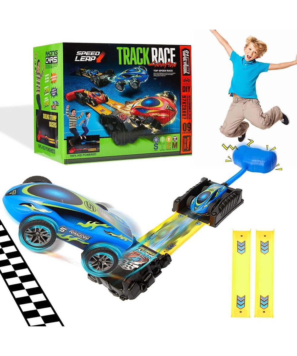 Duel Rocket Car Launcher Toys Latest Run-up Track Roket Launcher & Air Powered Car Foot Power Rocket Car Race Track Ramp STEM...