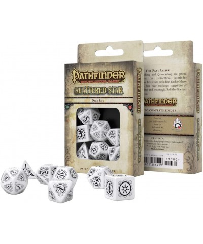 Q WORKSHOP Pathfinder Shattered Star Rpg Ornamented Dice Set 7 Polyhedral Pieces $20.11 Game Accessories