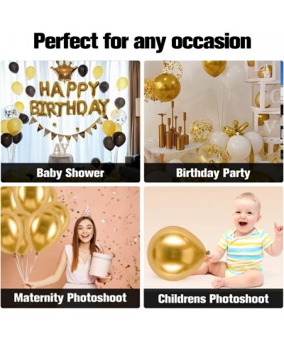 Gold Balloons 77 Pcs 12/10/5 Inch Different Sizes Metallic Chrome Gold Balloons Garland Arch Kit for Birthday Party Decoratio...