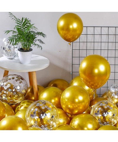 Gold Balloons 77 Pcs 12/10/5 Inch Different Sizes Metallic Chrome Gold Balloons Garland Arch Kit for Birthday Party Decoratio...