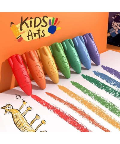 24 Colors Space Crayons for Toddlers 99% Unbreakable Non-toxic Crayon Gifts Easy to Hold Washable Crayons for Kids Safe Color...