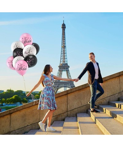 36 Pieces Paris Balloons Day in Paris Balloons Eiffel Tower Latex Balloons Paris Theme Valentine's Day Balloons for Paris Par...