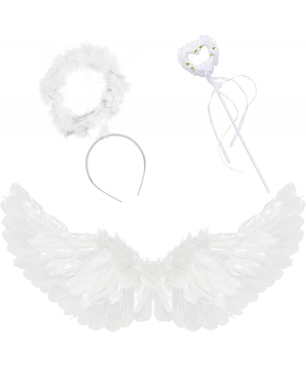 Angel Wings and Halo Magic Wand for Kids - Angel Halloween Fancy Dress Costume Christmas Cosplay Party $26.51 Kids' Costumes