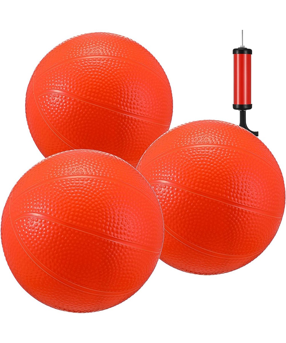 3 Pcs 5.5 Inch Mini Basketball Kids Replacement Basketball with Pump and Needle Orange Toddler Basketball for Indoor Basketba...