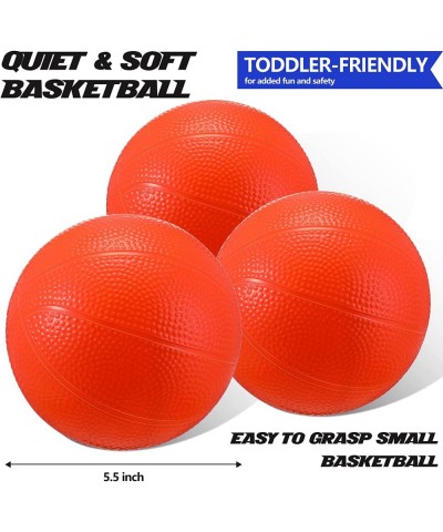 3 Pcs 5.5 Inch Mini Basketball Kids Replacement Basketball with Pump and Needle Orange Toddler Basketball for Indoor Basketba...