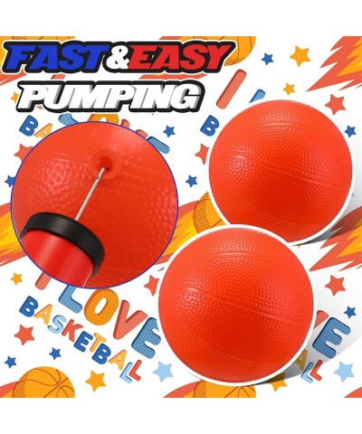 3 Pcs 5.5 Inch Mini Basketball Kids Replacement Basketball with Pump and Needle Orange Toddler Basketball for Indoor Basketba...