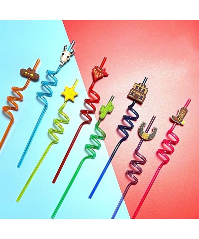 Western Cowboy Party Favors 24pcs Cowboy Theme Straws for Western Birthday Party Supplies Decorations Cowboy Party Supplies R...