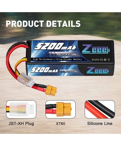 3S 5200mAh Lipo Battery 11.1V 80C Hard Case with XT60 Connector for RC Car Truck Boat Airplane Quadcopter Helicopter Racing H...