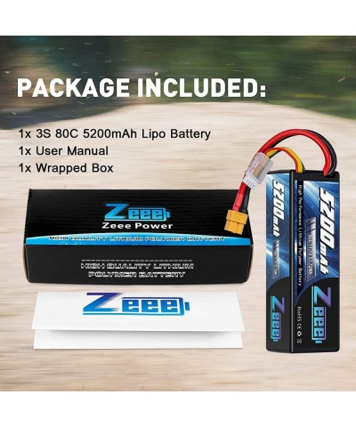 3S 5200mAh Lipo Battery 11.1V 80C Hard Case with XT60 Connector for RC Car Truck Boat Airplane Quadcopter Helicopter Racing H...