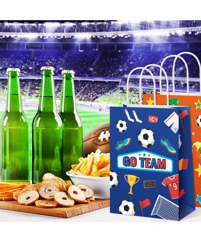 16 Pieces Sport Party Favors Sports Themed Gift Bags for Kids Ball Candy Goodie Paper Bags Football Soccer Baseball Basketbal...