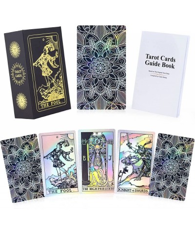 Holographic Tarot Deck with-Guidebook - Rainbow Tarot Cards for Beginners&Expert Readers Astrology PVC Tarot Deck Set 78 Orig...