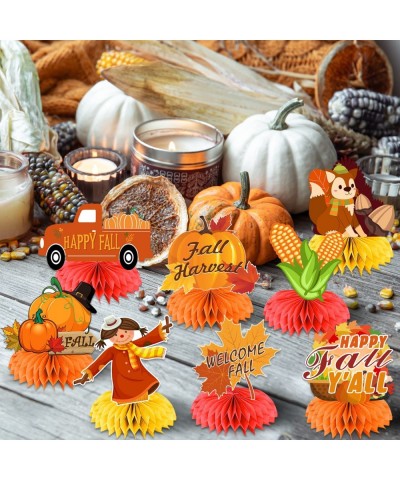 Fall Party Decorations 8pcs Fall Table Decorations Centerpieces Fall Decorations for Party Honeycomb Centerpiece 3d Double Si...