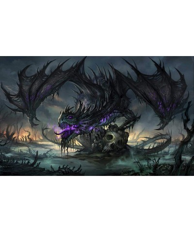 Classic Wooden Puzzle 1000 Pieces Huge Black Dragon On The Skull Picture Photo Home Decor $39.84 Jigsaw Puzzles