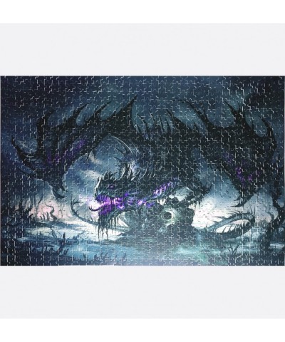 Classic Wooden Puzzle 1000 Pieces Huge Black Dragon On The Skull Picture Photo Home Decor $39.84 Jigsaw Puzzles