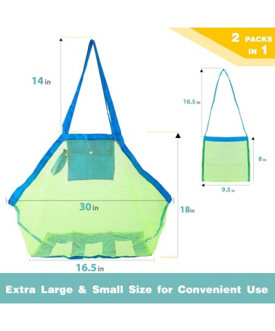 2 Packs Mesh Beach Bag Extra Large Beach Bag Tote Bag for Holding Beach Toys Children’s Toys Towels Picnic Market Grocery Bea...