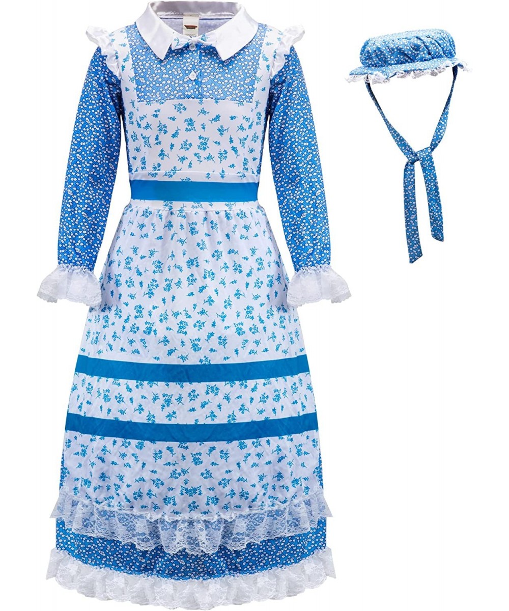 Colonial Pioneer Girls Costume Deluxe Prairie Dress for Halloween Laura Ingalls Costume Dress Up Party $29.72 Kids' Costumes