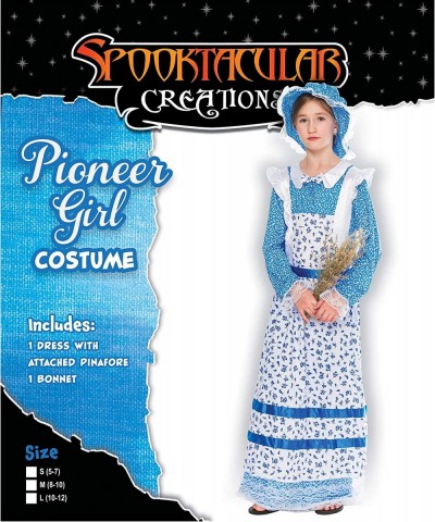 Colonial Pioneer Girls Costume Deluxe Prairie Dress for Halloween Laura Ingalls Costume Dress Up Party $29.72 Kids' Costumes