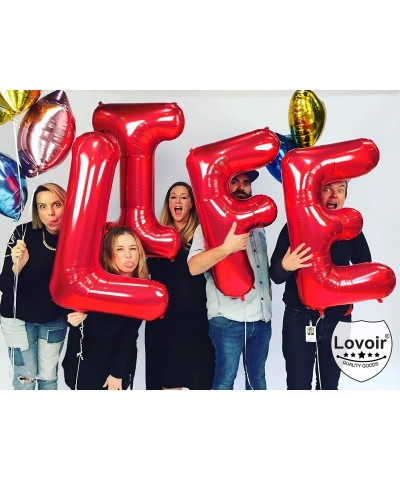 40 Inch Large Red Letter R Balloons Big Size Jumbo Mylar Foil Helium Balloon for Birthday Party Celebration Decorations Alpha...