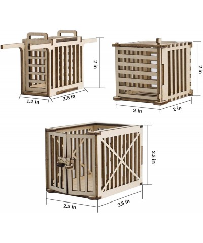 DND Dungeon Prison Cage Miniatures Set of 3 Wood Dice Jails 28mm Fantasy Terrain for Dungeons & Dragons Warhammer Pathfinder ...